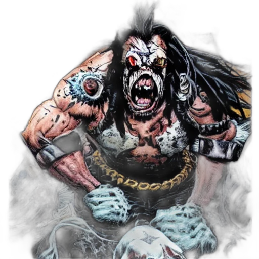 creature, jewelry, concept art, comic book art, fantasy art, photorealistic, thrash, comic transparent PNG cut-out