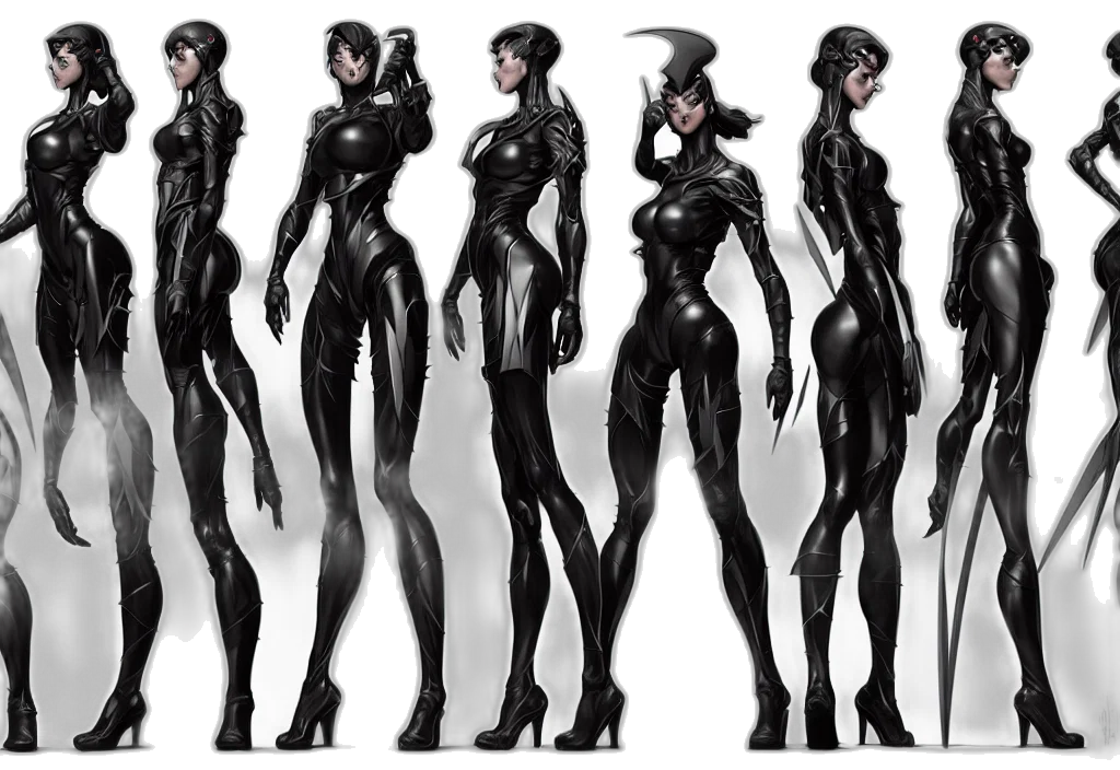 robot, concept art, cyberpunk, fantasy art transparent PNG cut-out