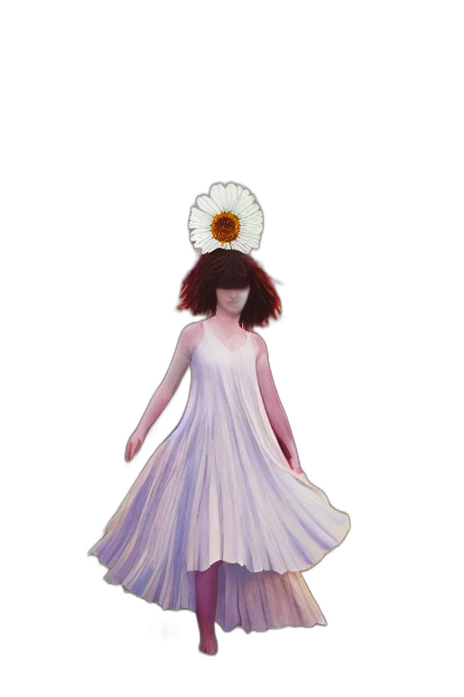 dress, crown, mask, flower, concept art, fantasy art, pixel art, oil painting transparent PNG cut-out