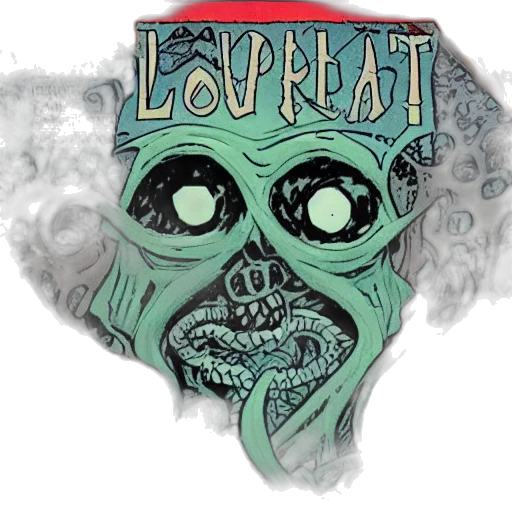 mask, concept art, lovecraft, comic, book, full, color transparent PNG cut-out