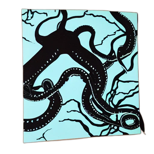 hair, creature, concept art, comic book art, underwater, outer space, blue, monochrome transparent PNG cut-out