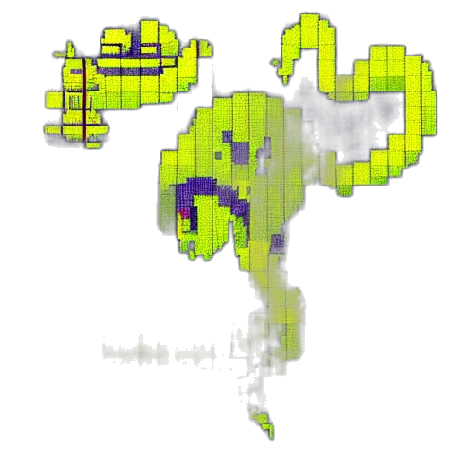 dragon, robot, weapon, creature, pixel art, concept art, 3d render, vaporwave transparent PNG cut-out