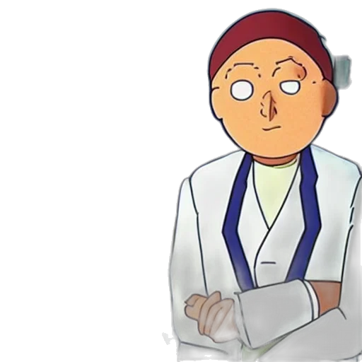 staff, jacket, face, cartoon transparent PNG cut-out