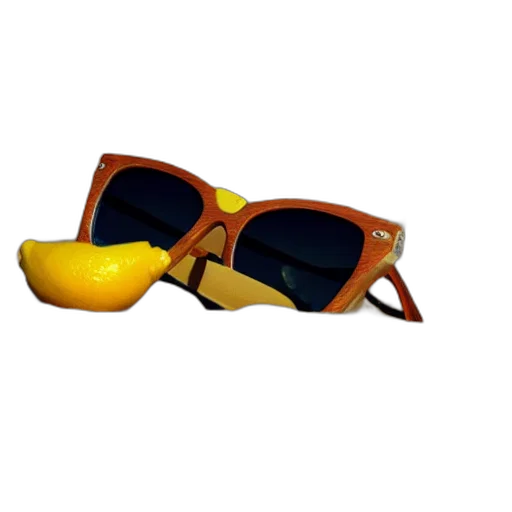 shoes, 3d render, lemon, wearing transparent PNG cut-out