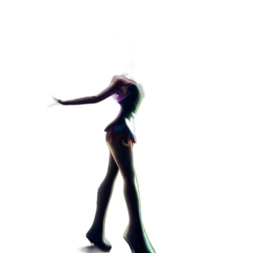 staff, robot, dress, hair transparent PNG cut-out