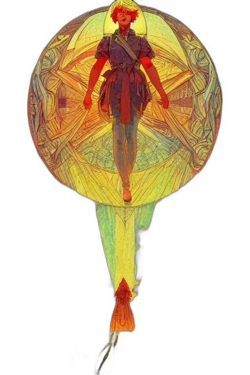 umbrella, mask, staff, dress transparent PNG cut-out