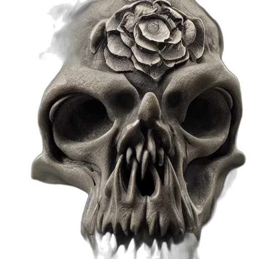 mask, face, crown, flower, photorealistic, concept art, 3d render, fantasy art transparent PNG cut-out