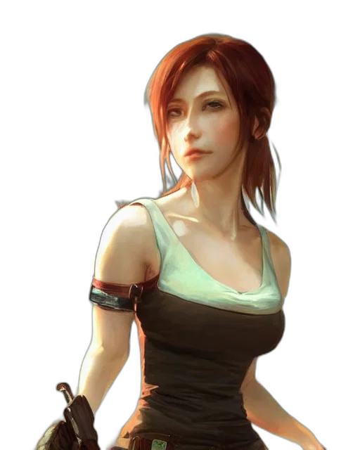 dress, staff, weapon, robot, concept art, fantasy art, cyberpunk, photorealistic transparent PNG cut-out