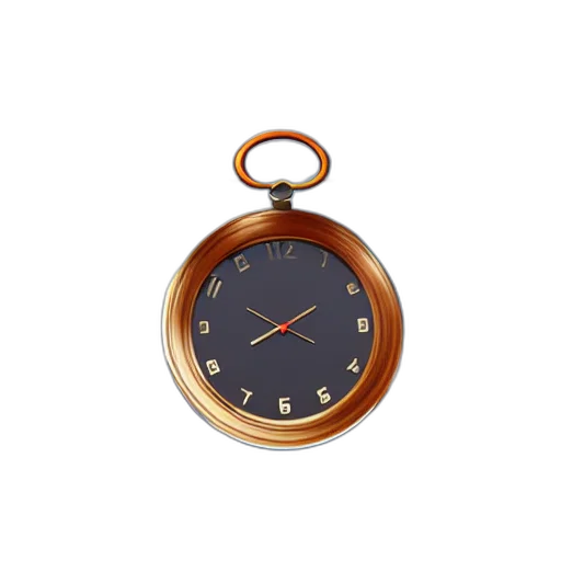 jewelry, 3d render, clock, flying, above, sky, realistic transparent PNG cut-out