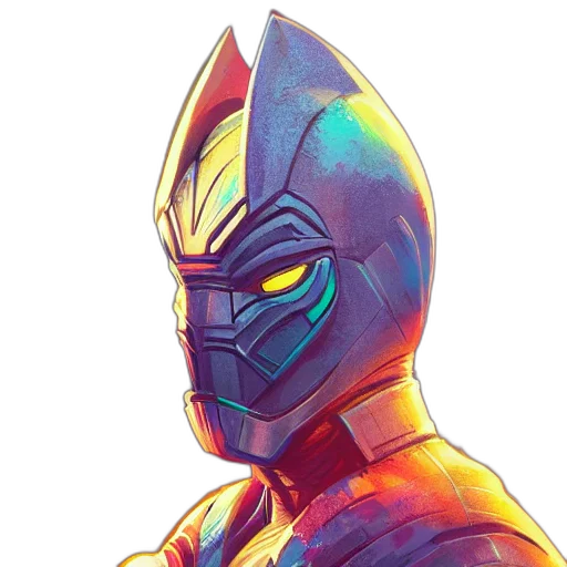 robot, mask, face, comic book art transparent PNG cut-out
