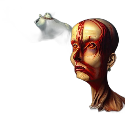 mask, face, staff, concept art, photorealistic, fantasy art, 3d render, fire transparent PNG cut-out