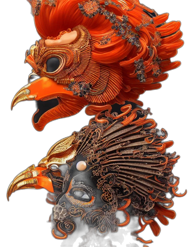 mask, crown, jewelry, dragon, 3d render, concept art, photorealistic, fantasy art transparent PNG cut-out