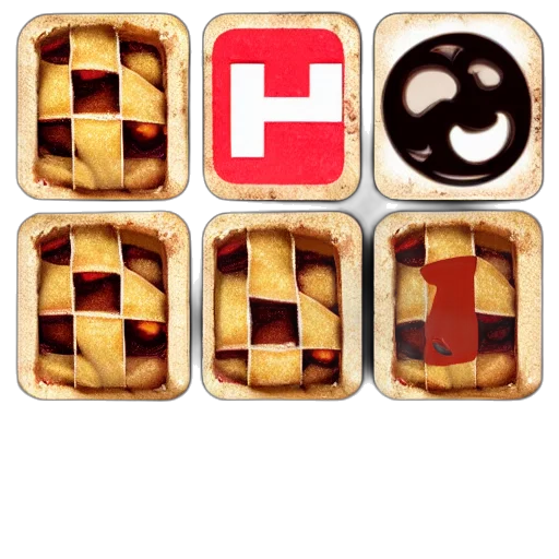 food, pixel art, apple, pie transparent PNG cut-out