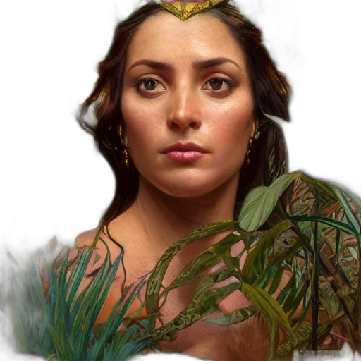 crown, face, jewelry, fantasy art transparent PNG cut-out