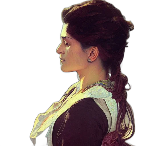 face, crown, oil painting, fantasy art transparent PNG cut-out