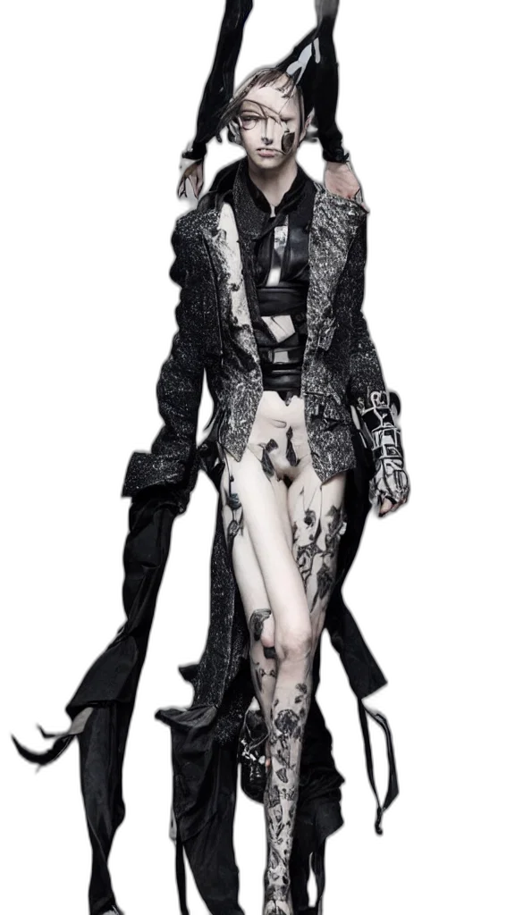 jacket, dress, cyberpunk, concept art transparent PNG cut-out