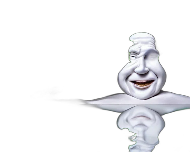 face, mask, creature, hair, 3d render, concept art, photorealistic, cartoon transparent PNG cut-out