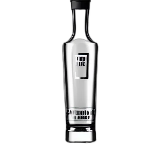 bottle, 3d render, vodka, modern transparent PNG cut-out