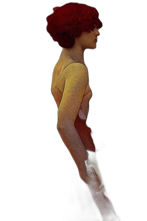 dress, staff, hair, face transparent PNG cut-out