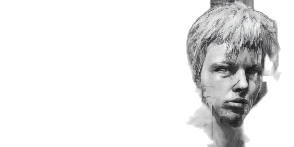 face, photorealistic, pencil sketch, concept art transparent PNG cut-out