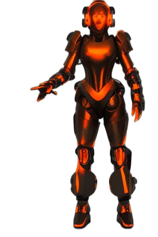 robot, 3d render, concept art, cyberpunk transparent PNG cut-out