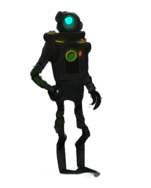 robot, staff, mask, jacket transparent PNG cut-out