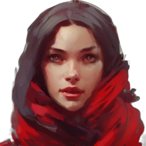 face, mask, fantasy art, oil painting, photorealistic, concept art, red, dark transparent PNG cut-out