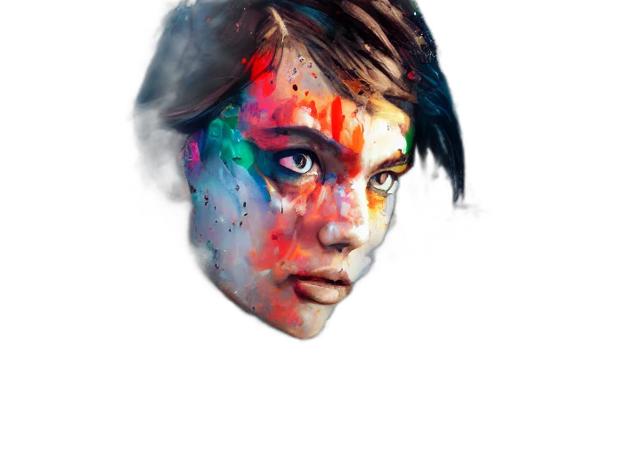 face, mask, crown, creature transparent PNG cut-out