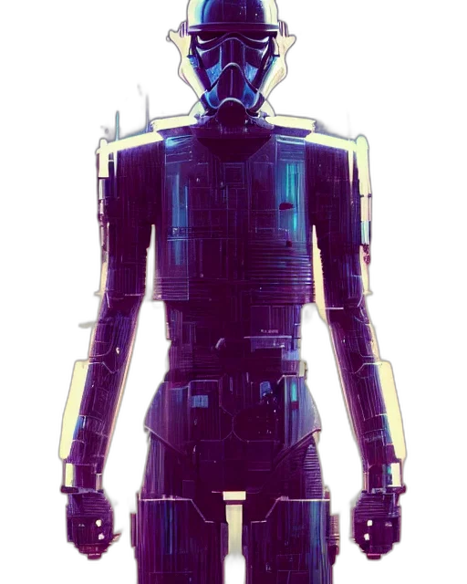 robot, staff, weapon, creature transparent PNG cut-out