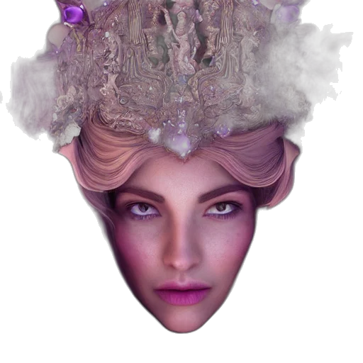 crown, face, hat, mask, 3d render, photorealistic, concept art, fantasy art transparent PNG cut-out