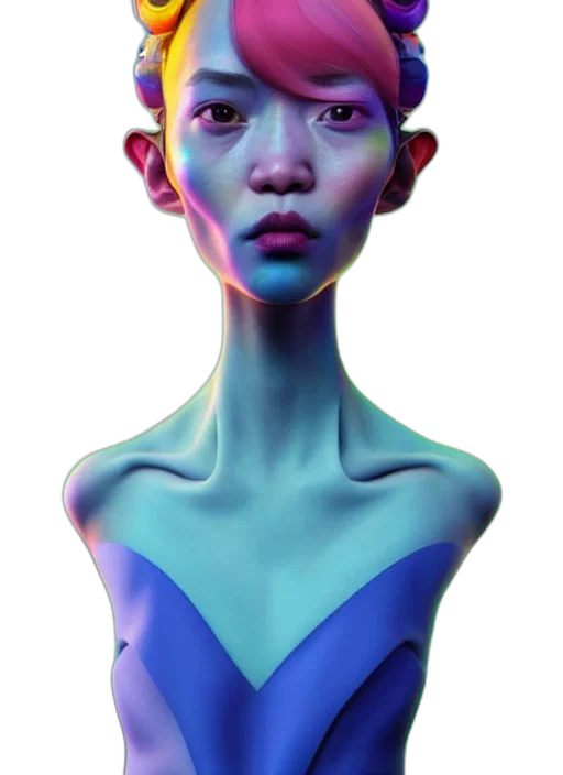 face, mask, robot, creature, 3d render, concept art, photorealistic, fantasy art transparent PNG cut-out