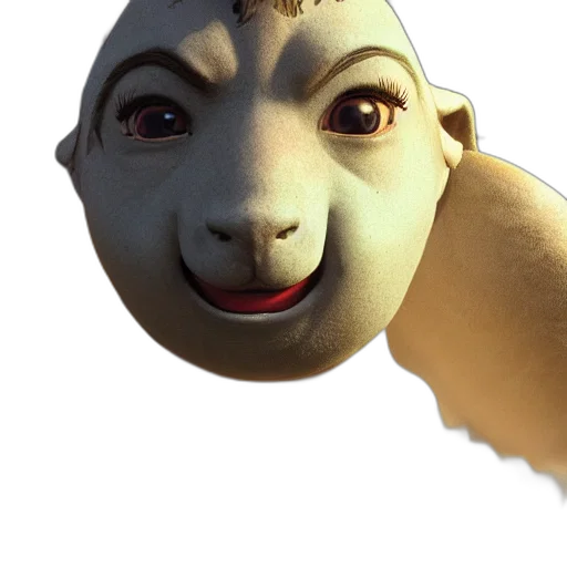 mask, face, creature, animal, 3d render, photorealistic, concept art, outer space transparent PNG cut-out