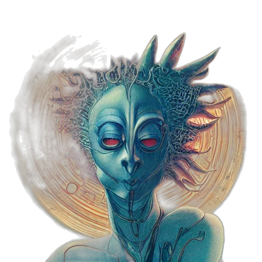 creature, mask, robot, staff transparent PNG cut-out