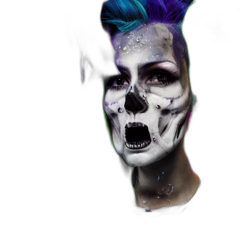 mask, face, creature, animal, watercolor, photorealistic, concept art, cyberpunk transparent PNG cut-out