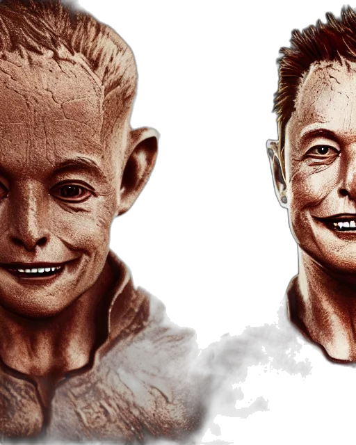 face, concept art, 3d render, comic book art transparent PNG cut-out