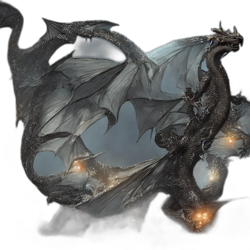dragon, weapon, sword, creature transparent PNG cut-out