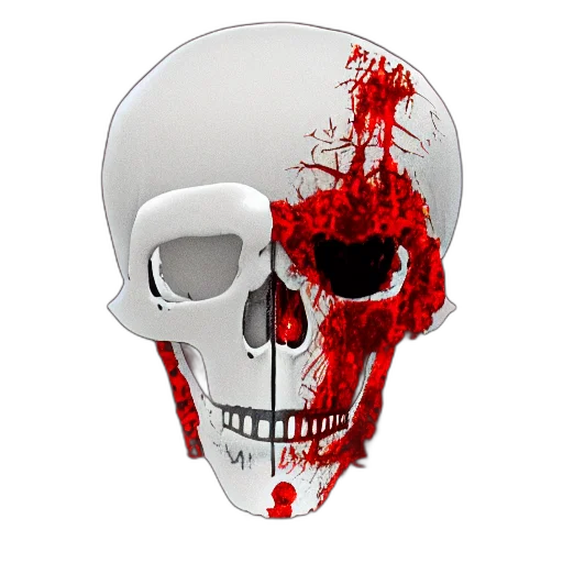 mask, face, 3d render, photorealistic, concept art, pixel art, glitchy, bloody transparent PNG cut-out