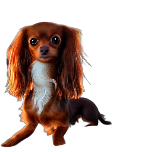 animal, creature, hair, staff, 3d render, photorealistic, concept art, watercolor transparent PNG cut-out