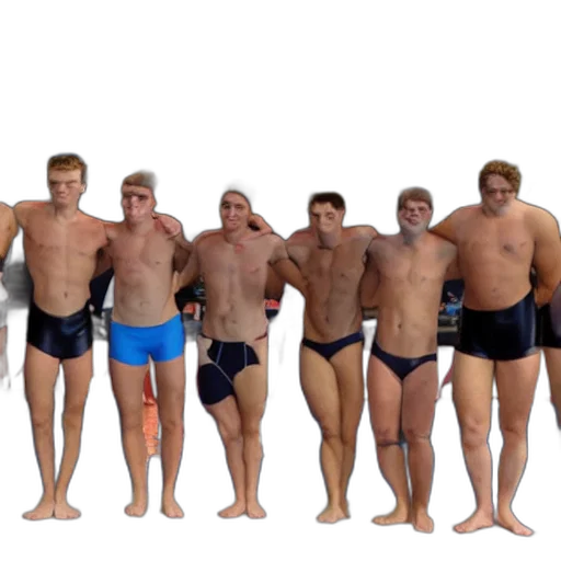 staff, 3d render, concept art, underwater, college, male, athletes, swim transparent PNG cut-out