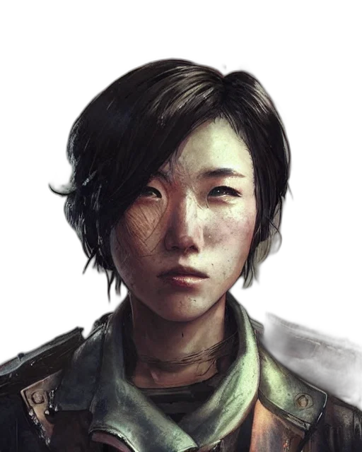 face, staff, weapon, jacket transparent PNG cut-out