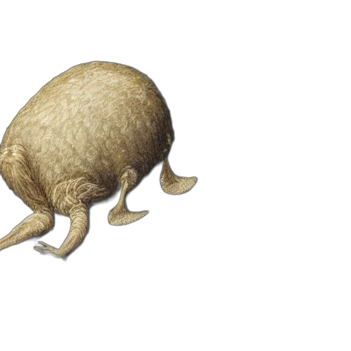 animal, creature, hat, hair, 3d render, concept art, photorealistic, shorn transparent PNG cut-out