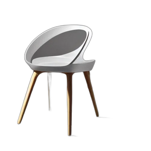 furniture, 3d render, chair, designed transparent PNG cut-out