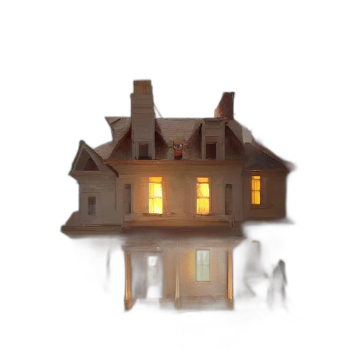 building, furniture, mask, concept art, 3d render, pixel art, watercolor, fog transparent PNG cut-out