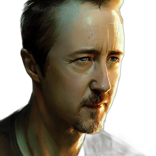 face, photorealistic, comic book art, watercolor, oil painting, blue, portrait, egg transparent PNG cut-out