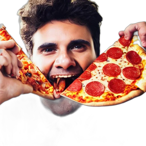 food, face, animal, weapon, photorealistic, 3d render, happy, man transparent PNG cut-out