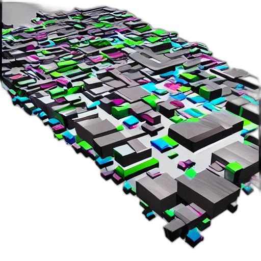 3d render, pixel art, awesome, looking transparent PNG cut-out
