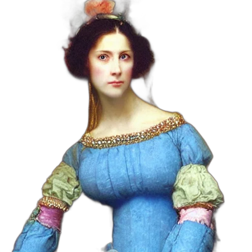 dress, crown, face, hat, photorealistic, oil painting, fantasy art, pixel art transparent PNG cut-out