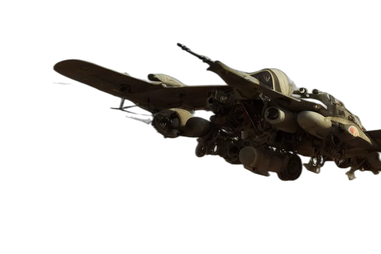 weapon, robot, 3d render, concept art transparent PNG cut-out
