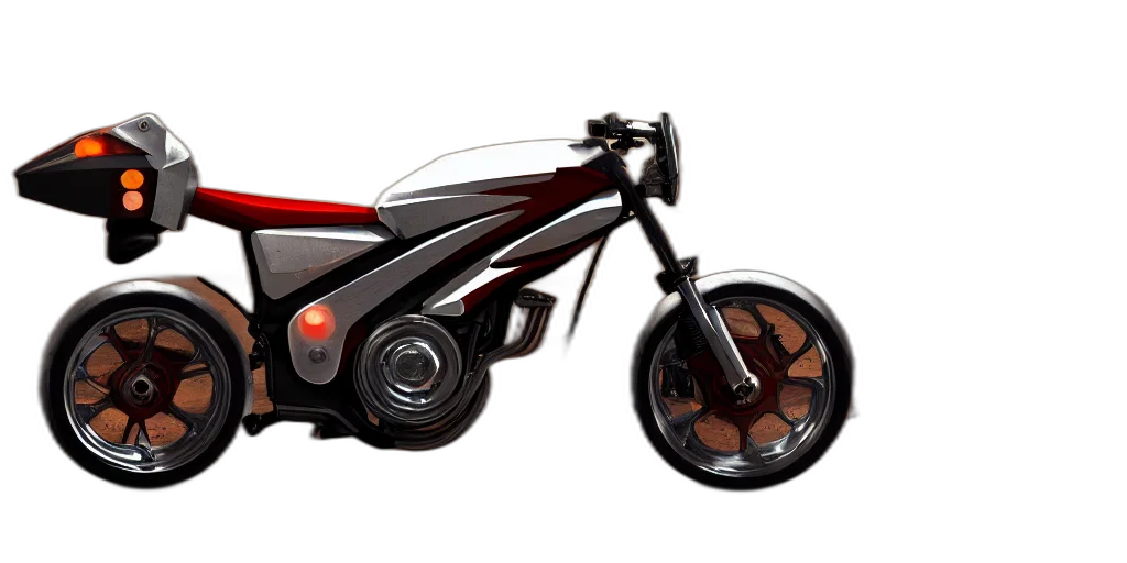 3d render, photorealistic, concept art, motorcycle transparent PNG cut-out