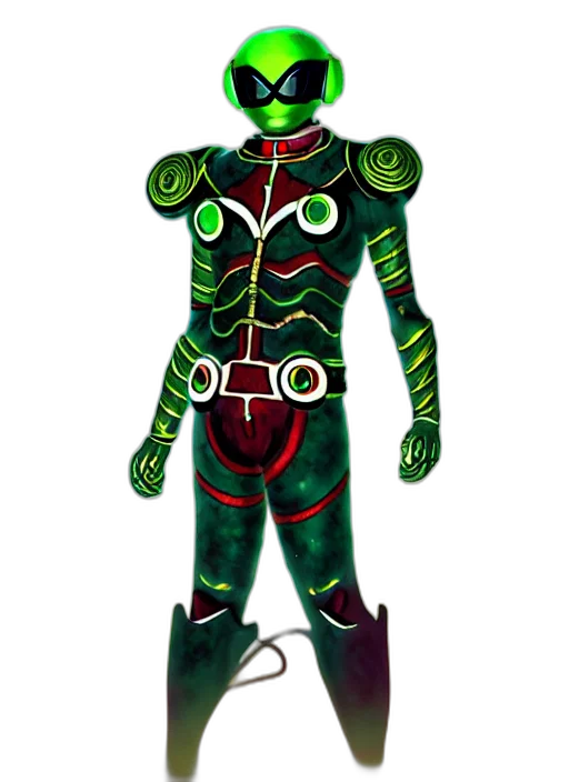 robot, staff, mask, creature, concept art, 3d render, comic book art, pixel art transparent PNG cut-out